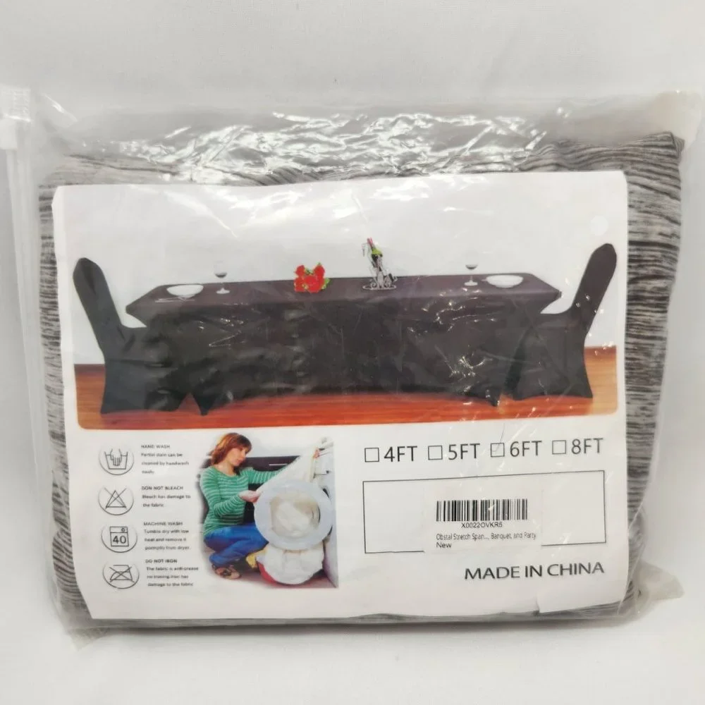 Obstal Stretch Spandex Tablecloth Cover for Standard Folding Tables